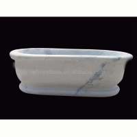 White Marble Stone Bath Bathtub For Sale