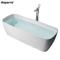 doporro High Quality freestanding quartz white marble stone bathtub for sale